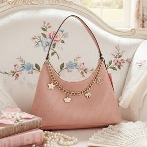 NWT Juicy Couture, Bag, Half Moon, Shoulder, Charms, Chain